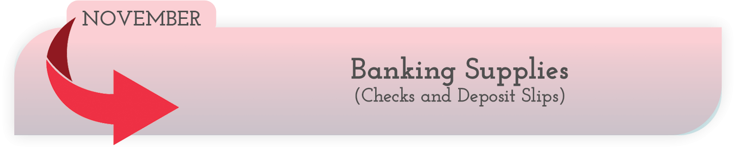 November - Banking Supplies